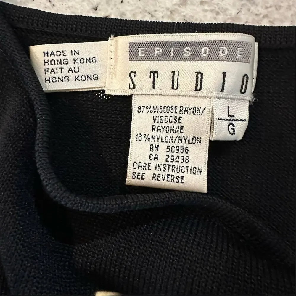 Episode Studio Women's Black Strappy Slip Dress Size L Short Casual Standard - Picture 5 of 10